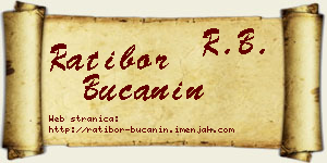 Ratibor Bučanin vizit kartica